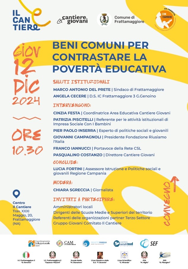 Beni comuni per contrastare la povertà educativa – 12 dicembre 2024